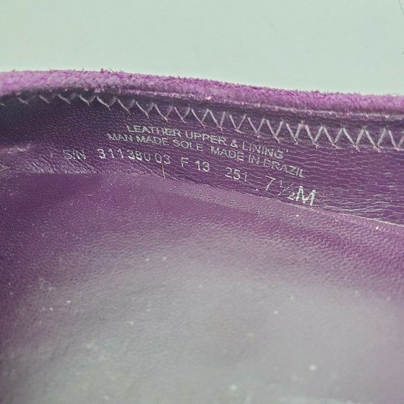 Tory Burch Women's Reva Slip On Ballet Flats Gold Logo Sz 7.5M NICE! - Picture 9 of 11